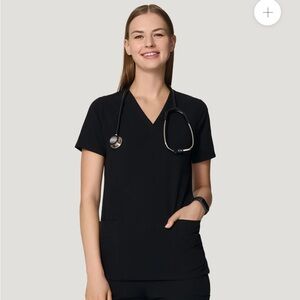 BUNDLE Mandala Black Scrub Tops Size XS set of 2